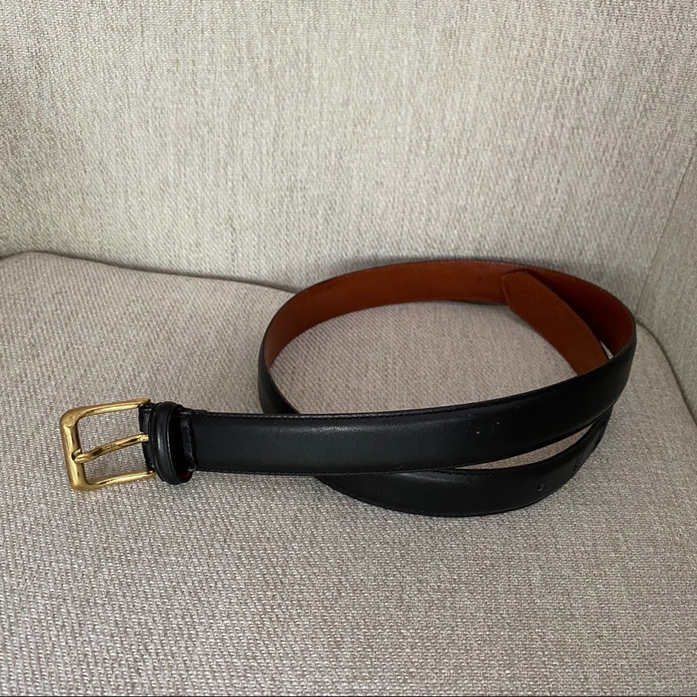 Coach Black Leather Belt 34”